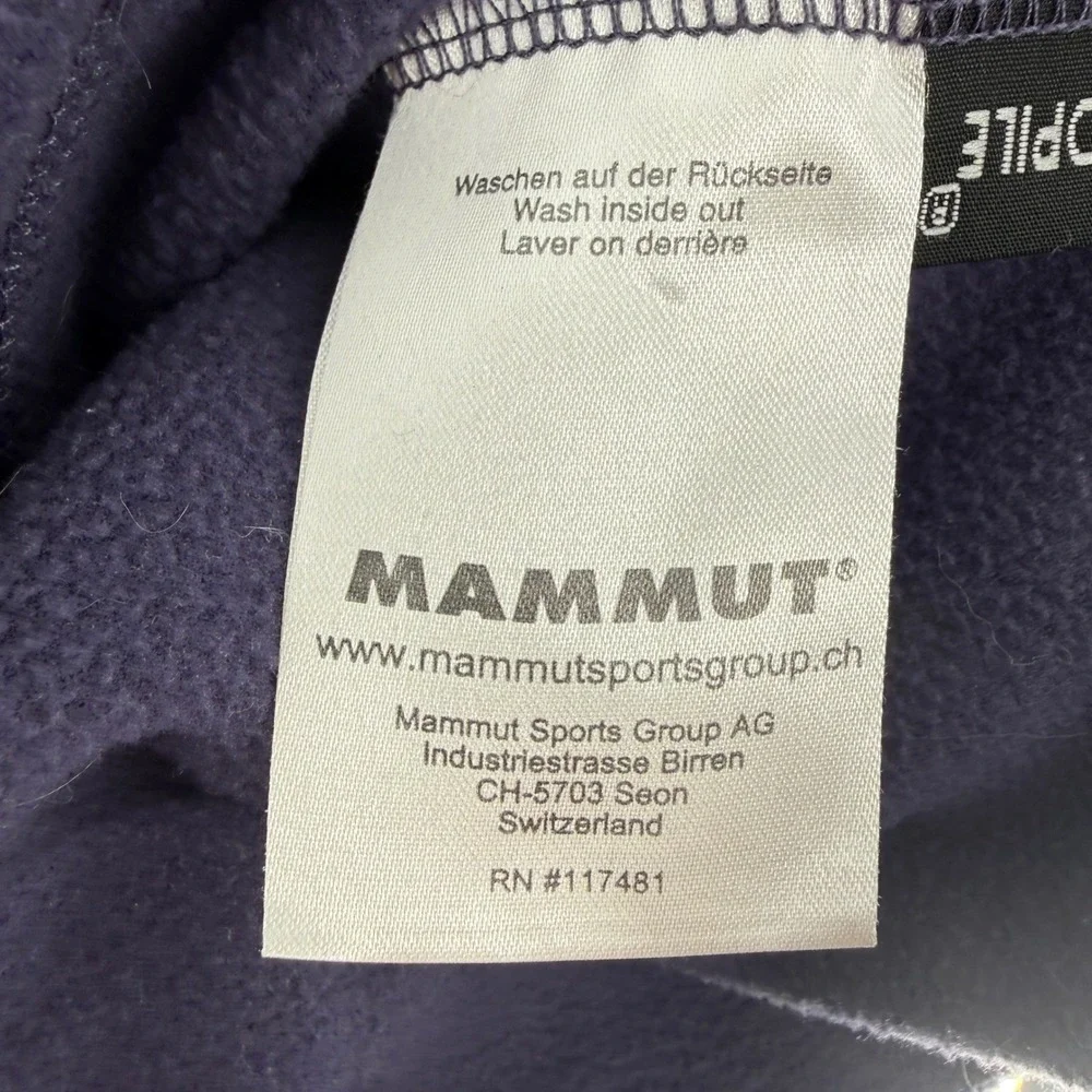 Mammut Womens Purple‎ Tecnopile Fleece Quarter Zip Pullover Sweater 1040-00130 L